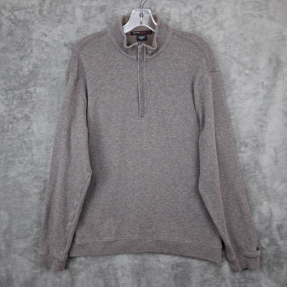 Nike Tiger Woods Collection Quarter Zip Sweater Mens Large Gray 382785